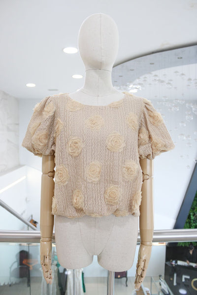 Blusa rosas café