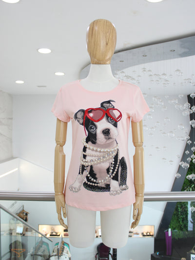 T-shirt durazno perrito