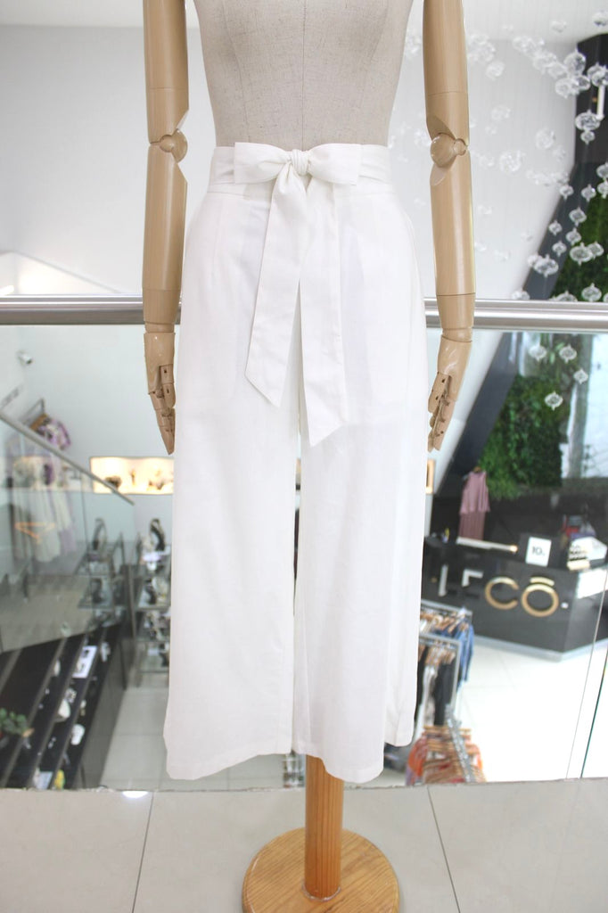 Pantalón lino blanco