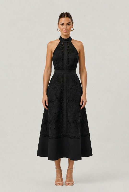 Vestido halter negro