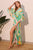 Vestido largo print verde