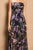 Vestido strapless morado