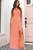 Vestido largo coral