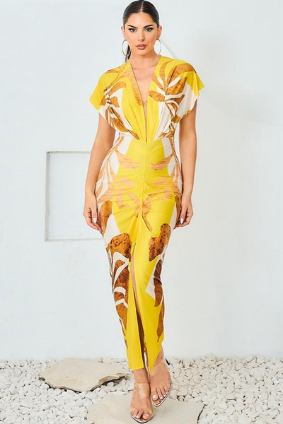 Vestido licra amarillo