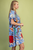 Vestido azul estampado