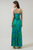 Vestido flores verde y azul