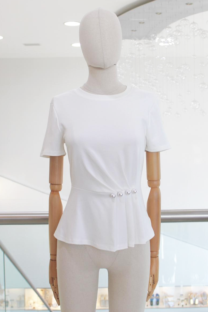Blusa peplum blanca