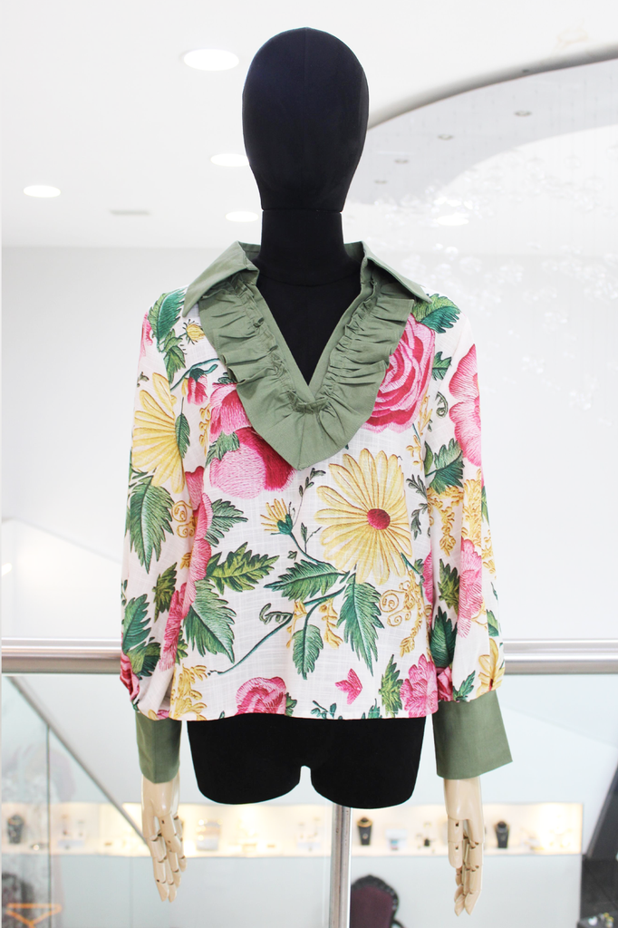 Blusa manga larga floral