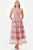 Vestido largo rosa con flores