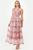Vestido largo rosa con flores