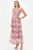 Vestido largo rosa con flores