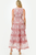 Vestido largo rosa con flores