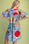 Vestido azul estampado