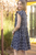 Vestido azul marino bordado
