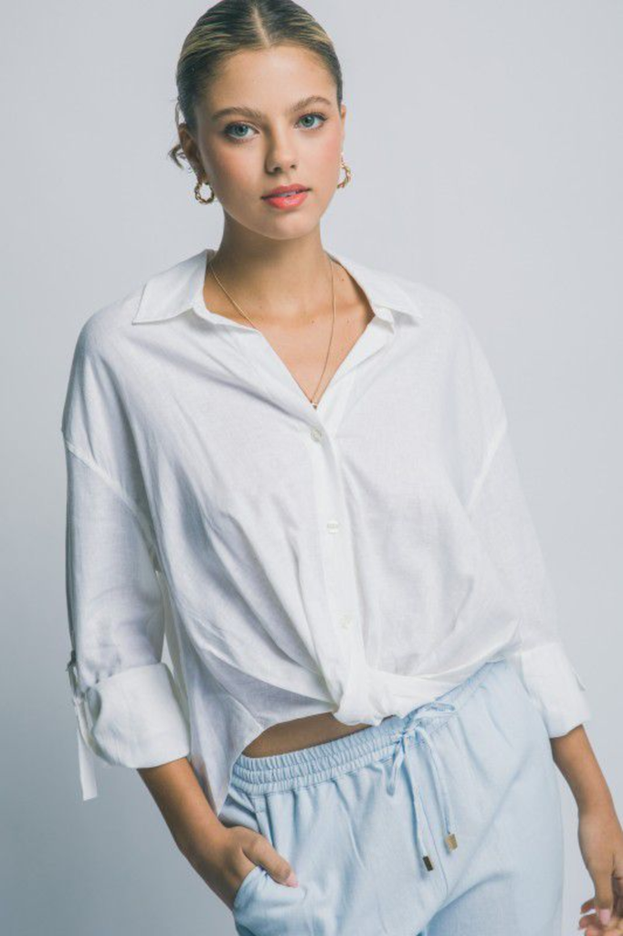 Blusa camisera blanca