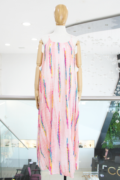 Vestido tie dye rosa
