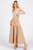 Falda midi beige