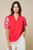 Blusa roja flores
