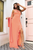 Vestido largo coral