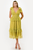 Vestido de organza mostaza