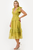 Vestido de organza mostaza