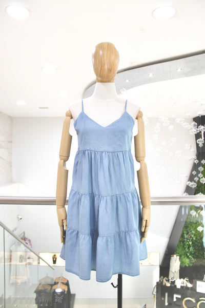 Vestido denim claro