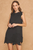 Vestido negro flores