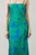 Vestido flores verde y azul