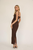Vestido a un hombro chocolate