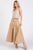 Falda midi beige