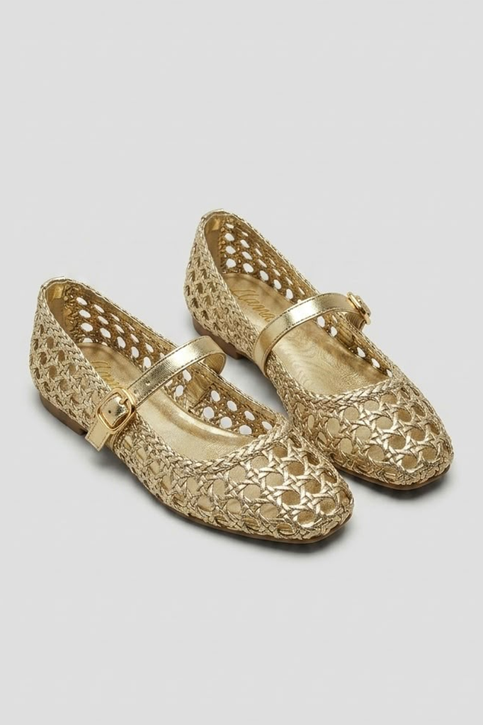 Flats balerina dorados