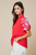 Blusa roja flores