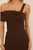 Vestido a un hombro chocolate