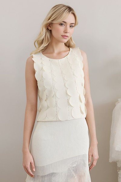Blusa beige círculos