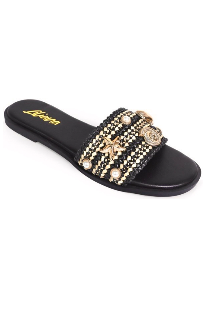 Sandalias negras marinas