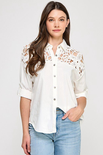 Camisa blanca encaje