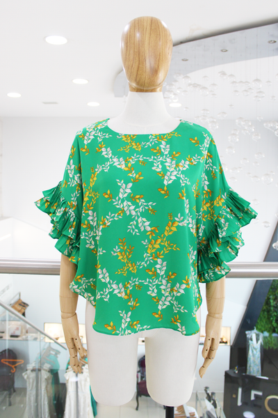 Blusa verde floral