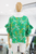 Blusa verde floral