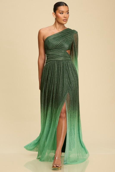 Vestido degradado verde
