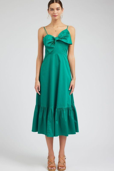 Vestido moño verde 50/30%