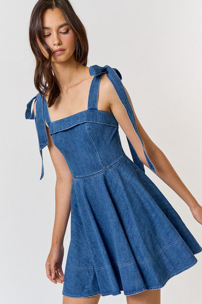 Vestido denim corto