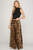 Pantalón deportivo animal print café