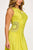 Vestido largo verde limón