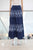 Falda denim flores