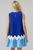 Vestido fluido bicolor azul
