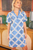 Vestido azul bordado