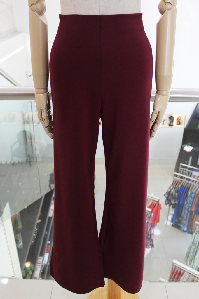 Pantalón flare vino