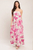 Vestido strapless floral