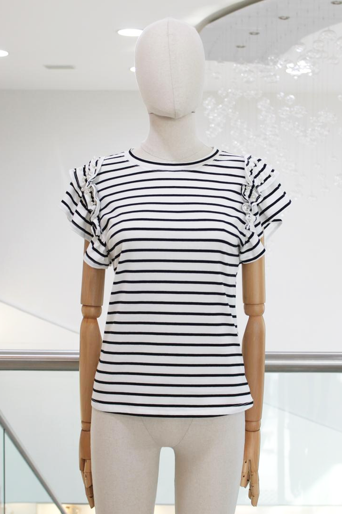 Blusa rayas volantes