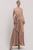 Vestido plisado beige